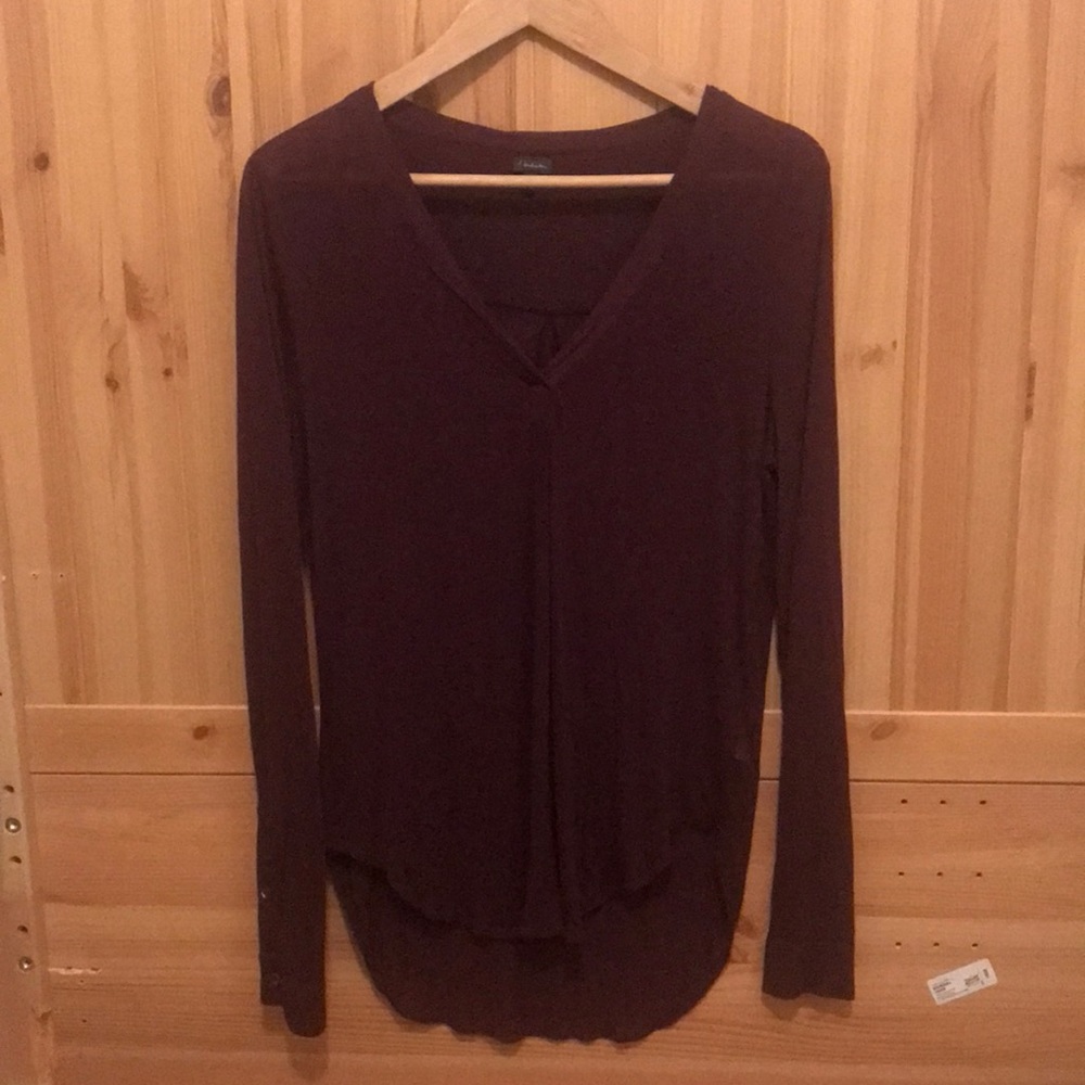 Aritzia T. Babaton Sheer V Neck Shirt